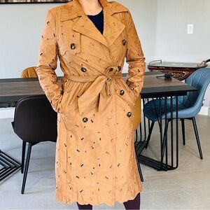 EXPRESS TENCH COAT WOMENS SMALL NWOT CAMEL BROWN COLOR